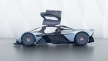 Aston Martin Valkyrie open gullwing doors side view