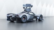Aston Martin Valkyrie rear right side view with open doors
