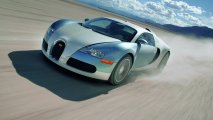 Bugatti Veyron 16.4 front side view speeding