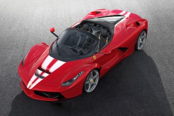 Ferrari LaFerrari Aperta front side view red