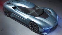 NIO EP9 electric hypercar front side view top