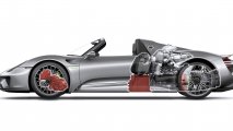 Porsche 918 Spyder powertrain side view