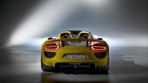Porsche 918 Spyder rear view lights on