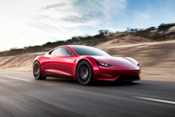 Tesla Roadster front side view