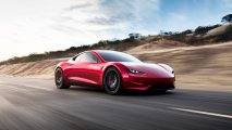 Tesla Roadster front side view